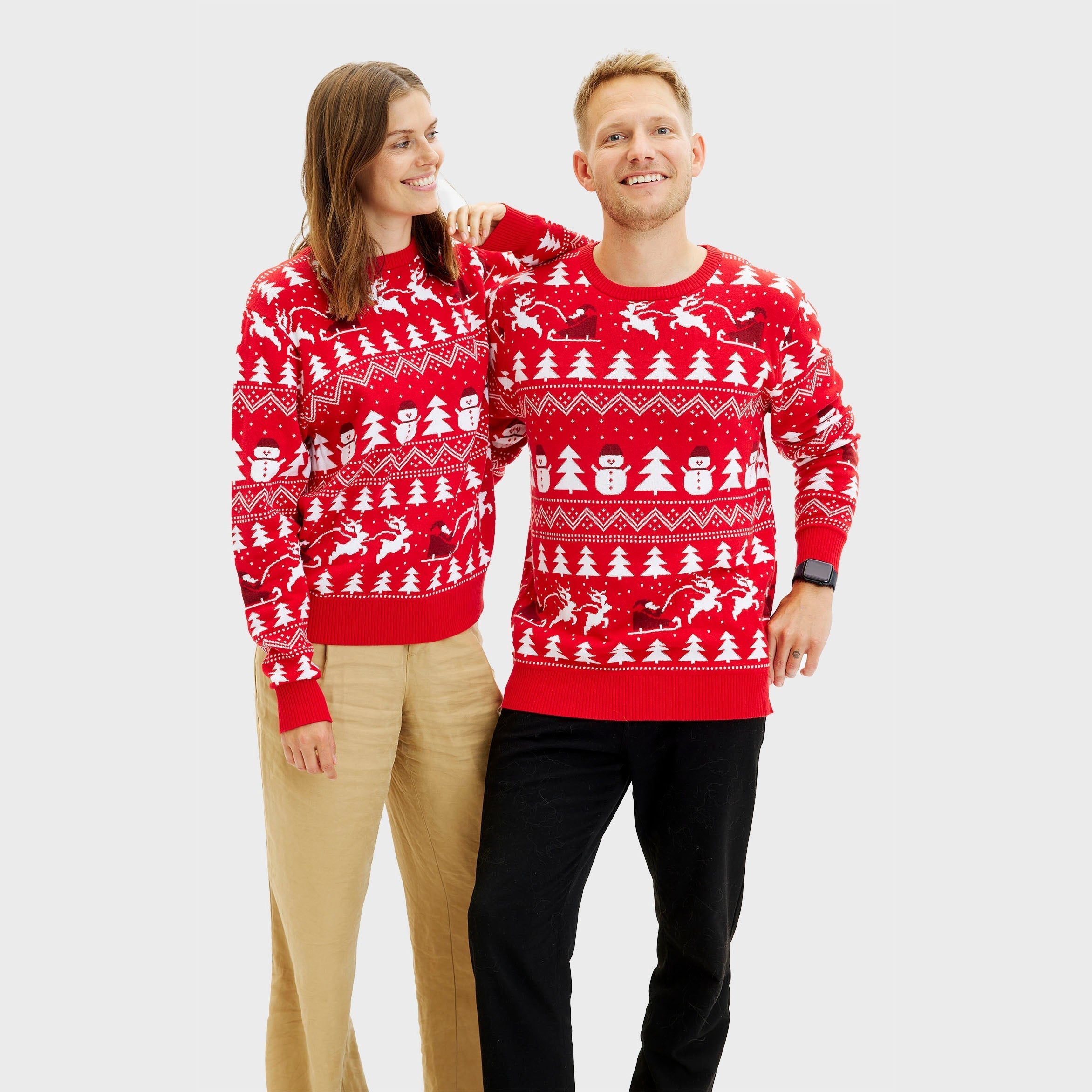 The Stylish Red Christmas Sweater β Women